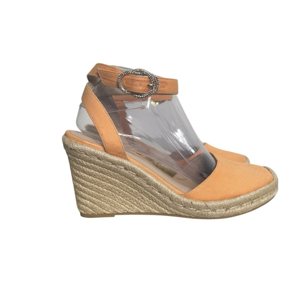 Stuart Weitzman Mango Orange Summer Jute Espadrille Wedge Sandal Women’s Size 9 - Picture 6 of 15